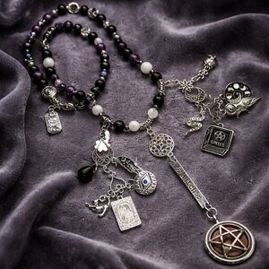 Witchcrafted Witch's Prayer Beads With Natural Crystal Stone Beads